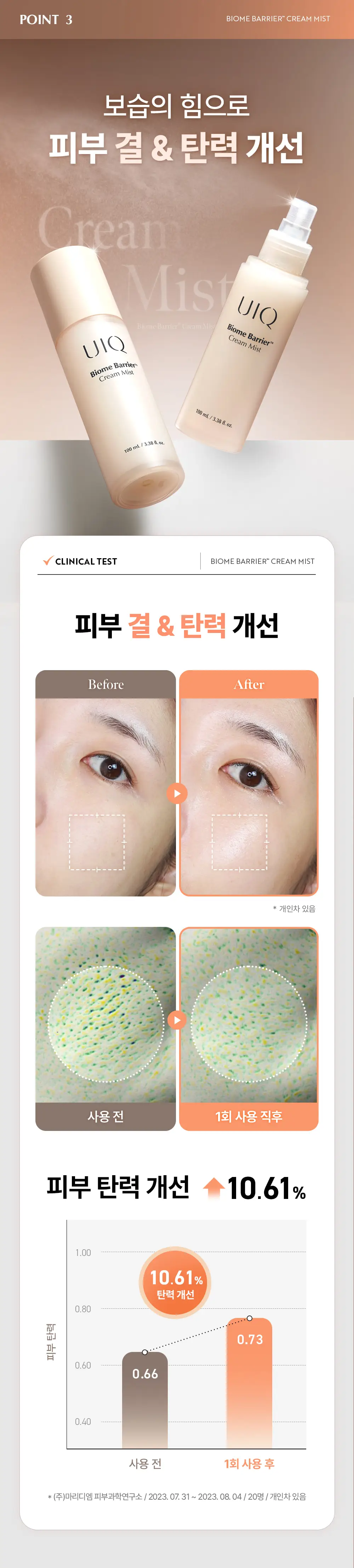 [장벽미스트/+50ml증정 기획]유이크 바이옴 베리어 크림 미스트 100ml 기획 (+50ml) 상세페이지 10